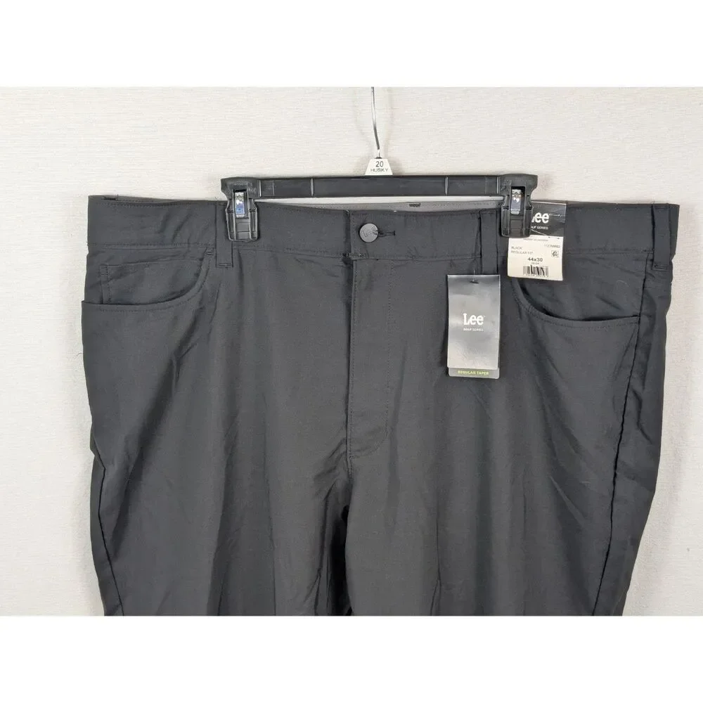Lee Golf Series Pants Regular Fit Regular Taper Black Men's Size 44x30 NWT